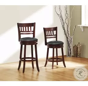 Edmond Black Slat Back Swivel Counter Height Chair