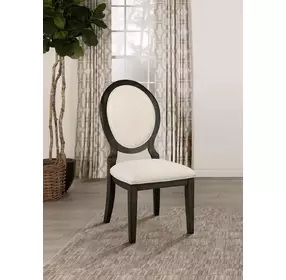 Twyla Cream and Dark Cocoa Side Chair Set of 2