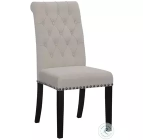 Phelps Sand and Rustic Espresso Side Chair Set of 2