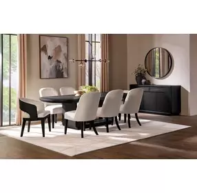 Leandro Cream Upholstered Dining Arm Chair Set of 2