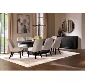 Leandro Burnished Black 3 Door Sideboard