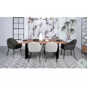 Emma Charcoal Arm Chair Set Of 2