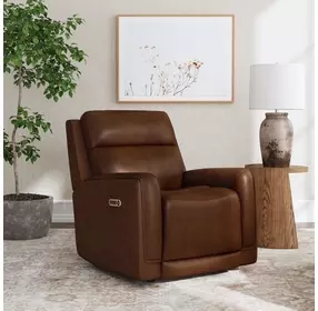 Alister Sedona Brown Triple Power Glider Recliner with USB Charging