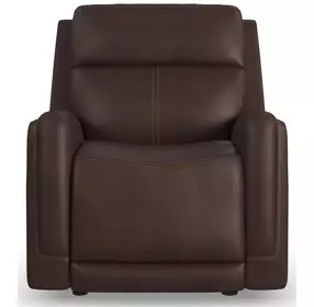 Alister Burnt Umber Triple Power Glider Recliner with USB Charging
