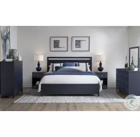 Summerland Inkwell Blue California King Panel Bed
