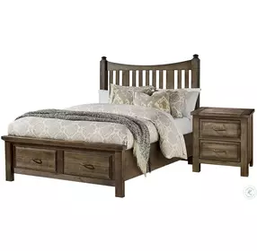 Maple Road Maple Syrup Queen Poster Storage Bed