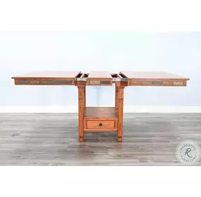 Maple Haze Beige 72" Extendable Rectangular Adjustable Height Storage Dining Table