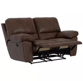 Stetson Walnut 65" Lay Flat Reclining Loveseat