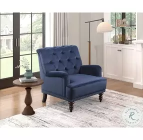 Holland Park Dark Blue Accent Chair