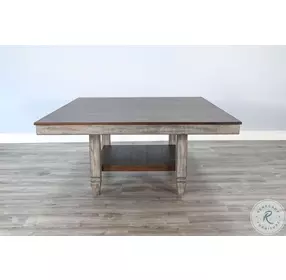 Sawmill Square Brown 60" Rectangular Dining Table with Storage