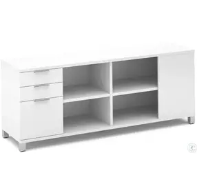Pro-Linea White 3 Drawer Credenza