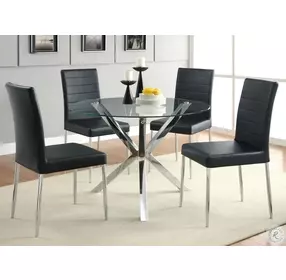 Vance Chrome Round Dining Table