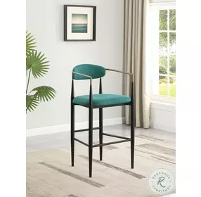Tina Green Upholstered Bar Stool Set Of 2