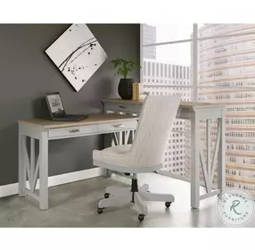Osborne Timeless Oak And Grey Skies 36" Nesting Desk