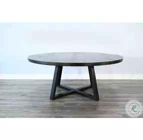 Golden Hearth Black Large 72" Round Dining Table