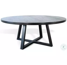 Golden Hearth Black Mia Large Round Dining Room Set