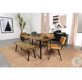 Maverick Natural Mango And Black Dining Table