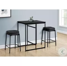 1240 Black Laminate 32" Rectangular Counter Height Dining Table