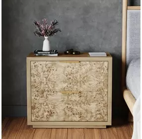 Milan Natural 2 Drawer Nightstand