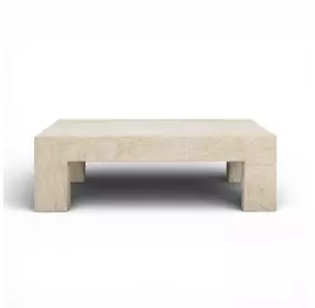 Roxanne Travertine Outdoor Square Large Coffee Table