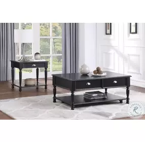 Sanders Black Lift Top Cocktail Table