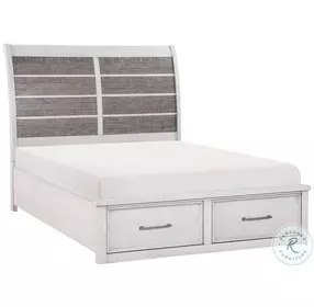 Ambrose Antique White And Gray Storage Platform Bedroom Set