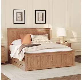 Oak Park Taupe King Storage Panel Bed