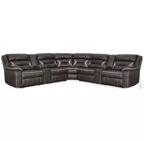 Kincord Midnight 3 Piece Power Reclining Sectional with Console