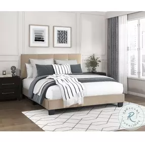 Newberry Brown Full Upholstered Platform Bed