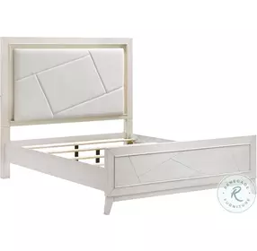 Asteria Upholstered Panel Bedroom Set with LED Lighting