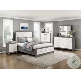 Rowan Gray And Cream 6 Drawer Dresser