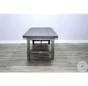 Cozy Luxe Black 74" Rectangular Dining Table with Turnbuckle