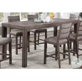 Spring Haven Distressed Dark Gray Leg Extendable Counter Height Dining Room Set
