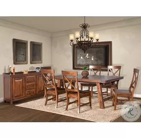 Villa Rosso Medium Brown 106" Extendable Rectangular Dining Table