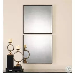 Leyburn Aged Black Mirror Set of 2