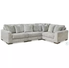 Regent Park Pewter Park 4 Piece Sectional