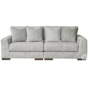 Regent Park Pewter Modular Loveseat