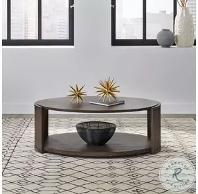 City View Coffee Bean Oval Occasional Table Set