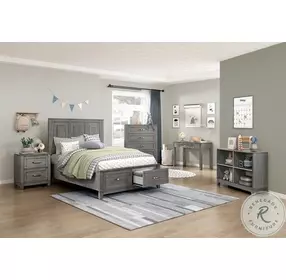 Garretson Gray 4 Shelf Bookcase