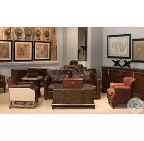 Barons Oxblood Red Leather Box