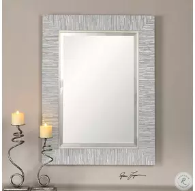 Belaya Blue Gray and Silver Mirror