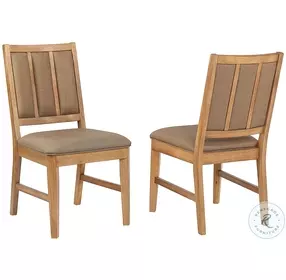 Logan's Edge Natural High Back Side Chair Set Of 2