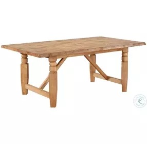 Logan's Edge Natural Live Edge Trestle Dining Room Set