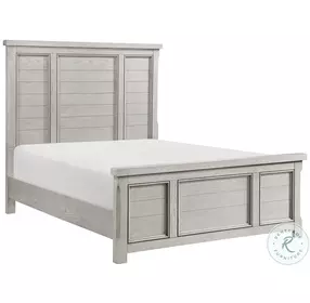 Providence Antique White Panel Low Profile Bedroom Set