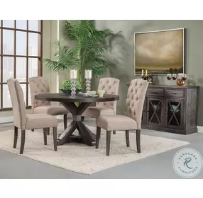 Newberry Salvaged Gray Round Dining Table