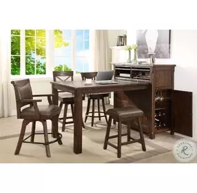 Gettysburg Dark Distressed Spirit Cabinet