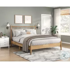 Brickell Natural Full Platform Bed
