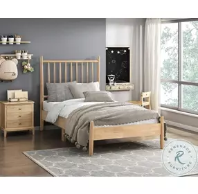 Brickell Natural Twin Platform Bed