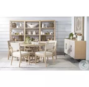 Biscayne Malabar And Alabaster Pedestal Round Dining Table