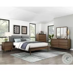 Astrid Walnut Queen Platform Bed